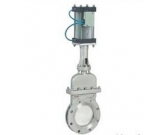 氣動(dòng)暗桿對(duì)夾刀型閘閥